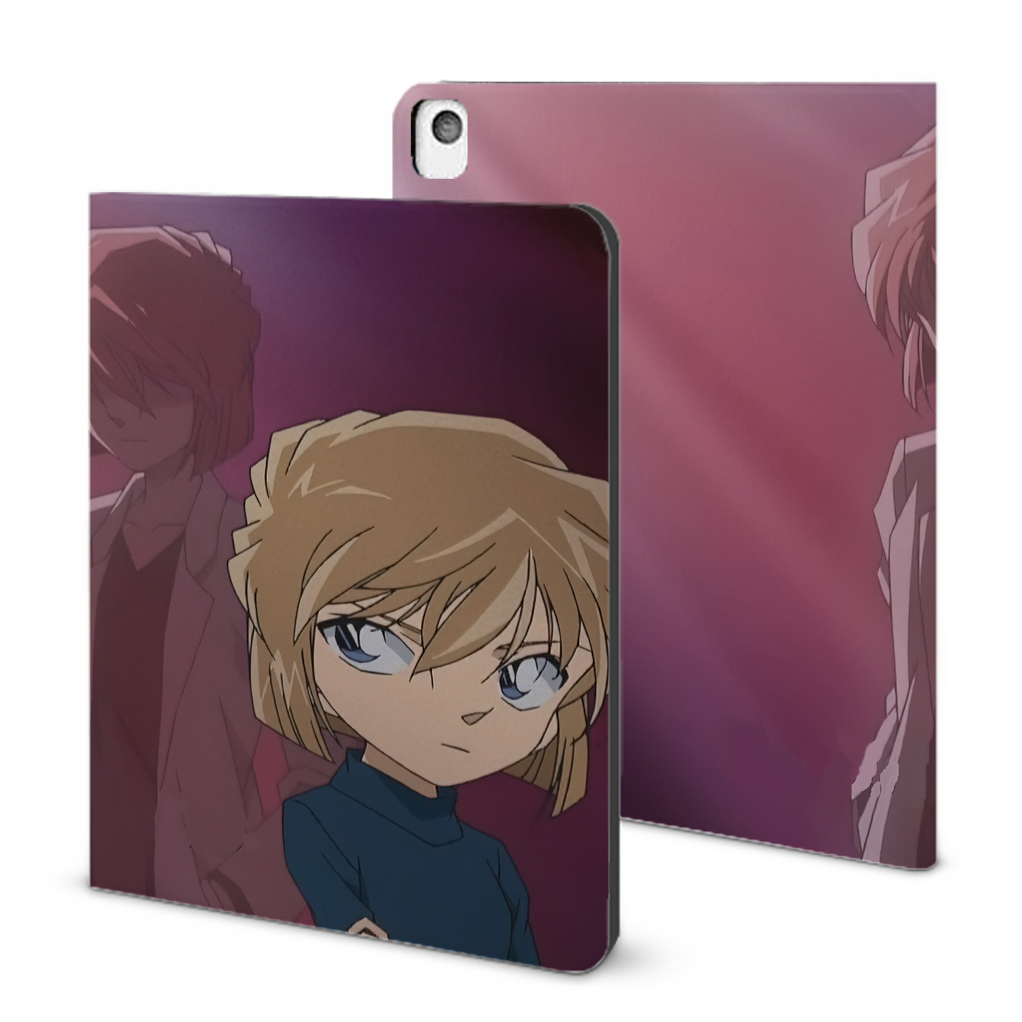 （画像用） 名探偵コナン Detective Conan IPadケース ペンホルダー付き ブックスタイルデザイン